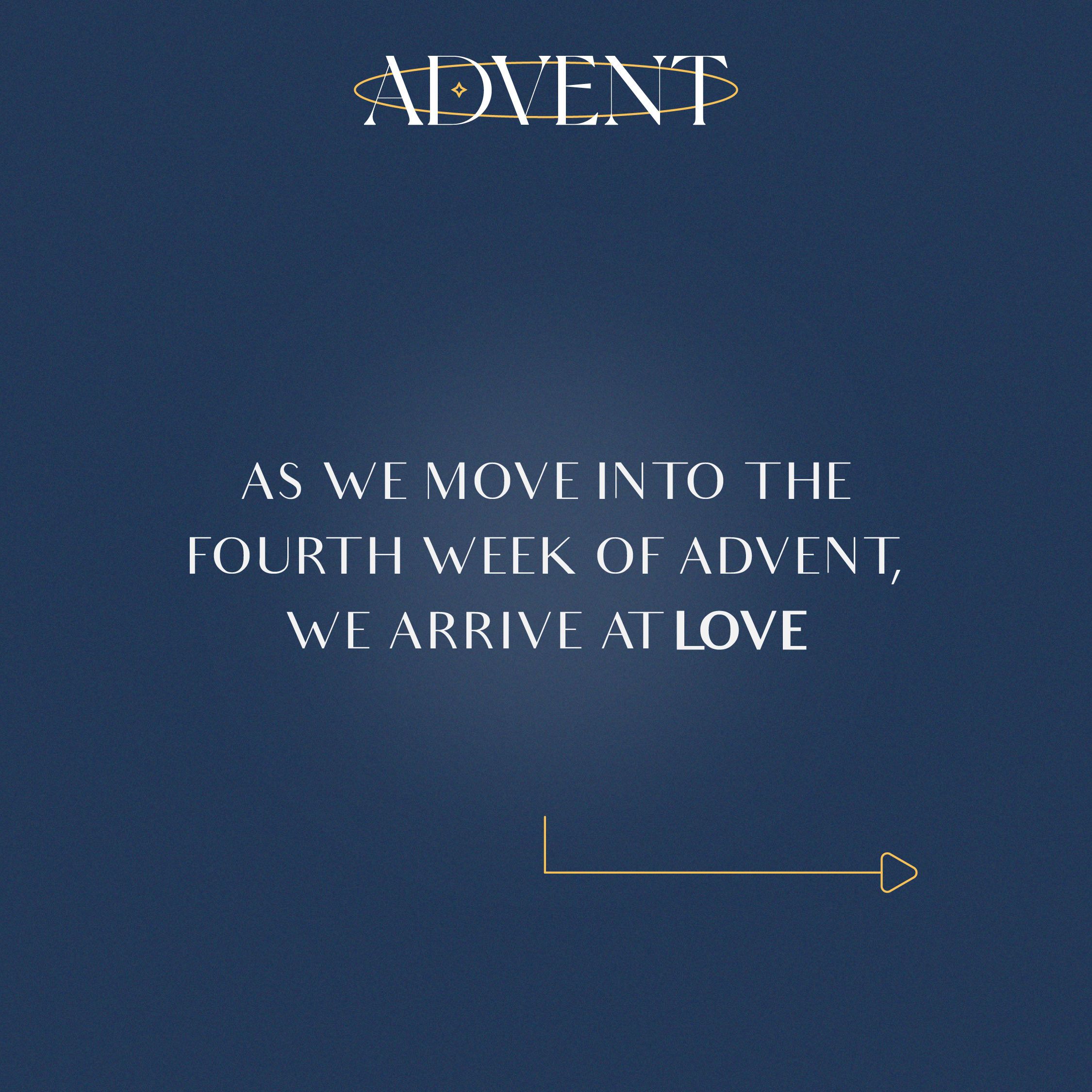 4 dark blue graphics with white text in the theme of advent citing text from our Advent Monday Invocation blog post.