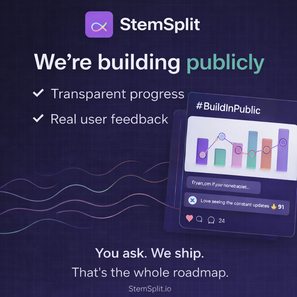 StemSplit.io - build publicly - you ask we ship image 