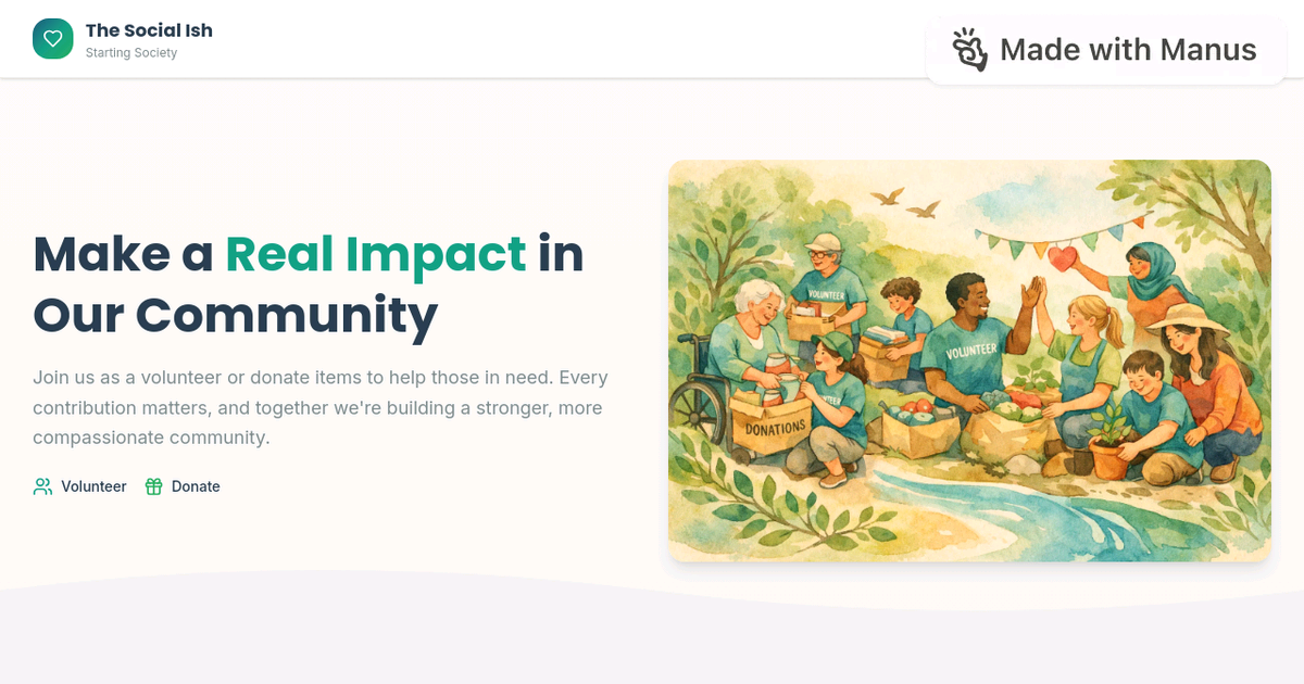 The Social Ish Starting Society Inc Participants 